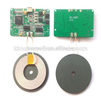 QI wireless charger PCBA CIRCUIT BOARD TI Solution PCBA With coil for iphone battery charging pad